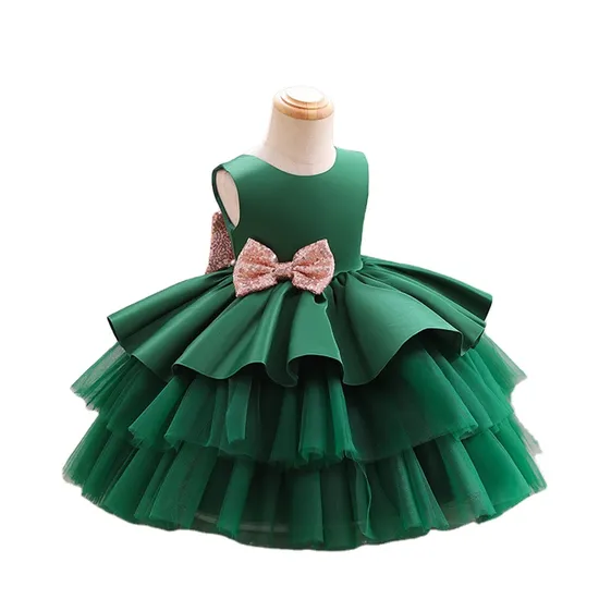 4 Colors Summer Kids Girls Formal Party Wear Clothing Dress Layered Baby Girls′ Ball Gown Evening Dresses 