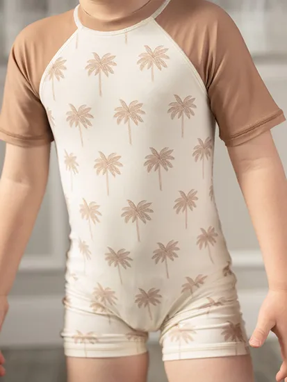 Summer Boys Sunscreen Beach Vacation Swimming Suit 