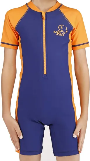 Girls and Boys One Piece Rash Guard Swimsuit Kid Water Sport Short Swimsuit Upf 50+ Sun Protection Bathing Suits 