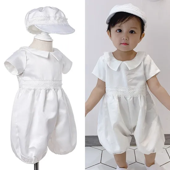 Boys Christening Outfits Boys Suit Infant Wedding with Hats Baptism Baby Boy Clothes Set 